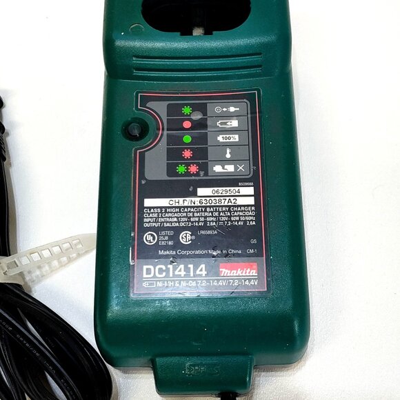 Makita DC1414 7.2v - 14.4v NiCd Tool Battery Charger Power Cord Compact Durable - Picture 5 of 6